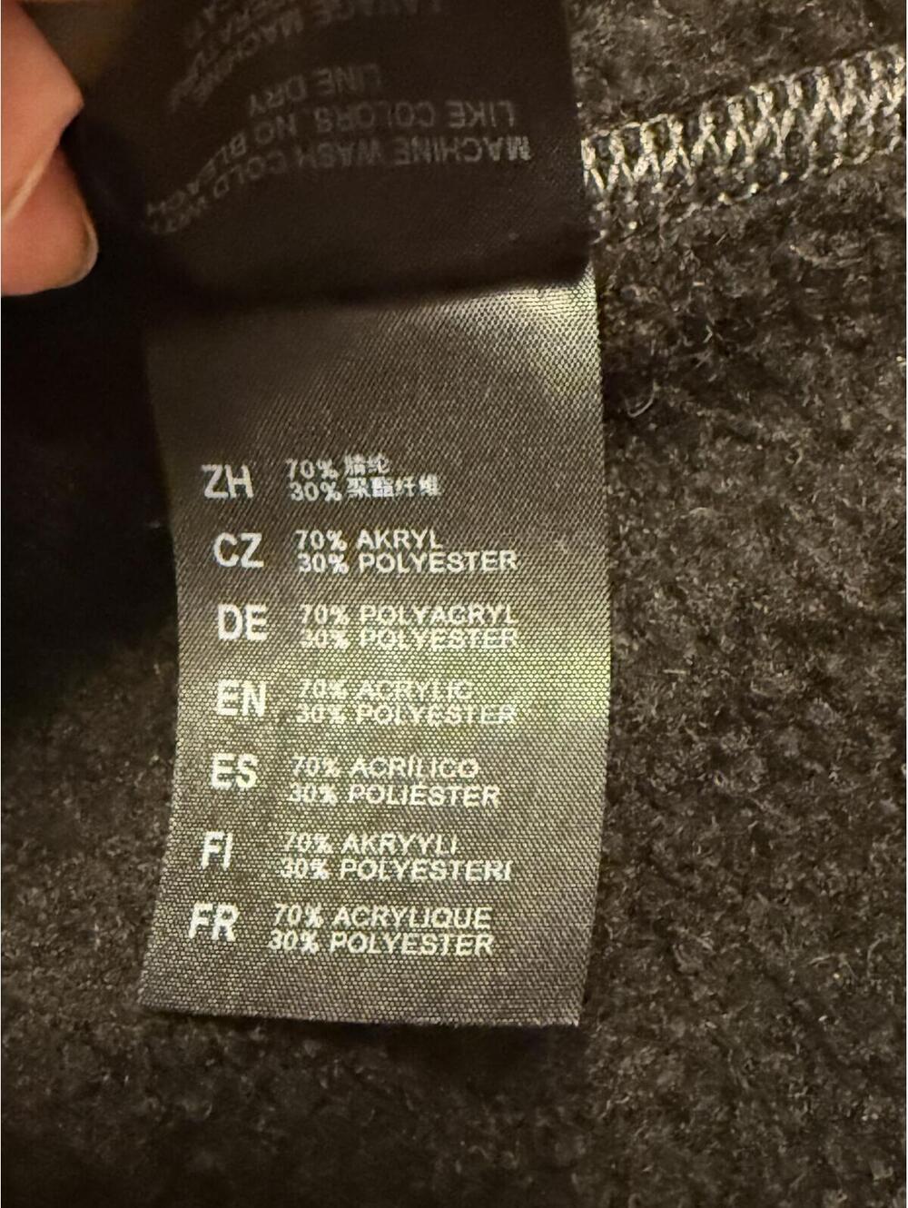 Born in the Mountains 1/4 Zip Pullover Sweater Men's XL Black/Gray Color Block - Picture 7 of 7